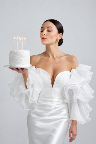 Women's portraits — Birthday portrait with a cake
