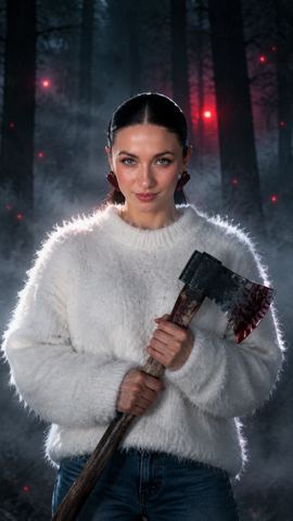 Women's portraits — Cozy horror with an axe