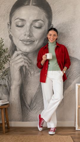 Women's portraits — Art portrait in an interior