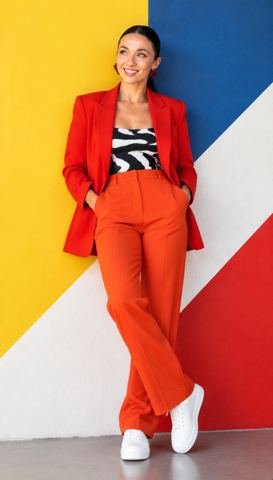 Women's portraits — Business look on a bold color background
