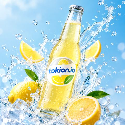 Product & ad photos — Drink with fresh water splashes