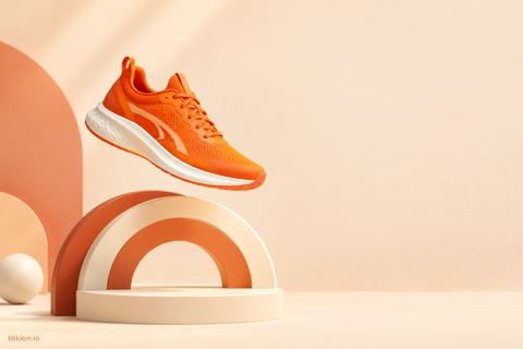 Product & ad photos — Product on a bold color podium