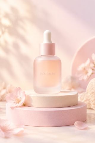 Product & ad photos — Minimal pastel beauty product