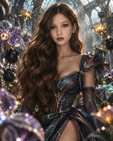 Women's portraits — Magical nymph in a fairy-tale garden