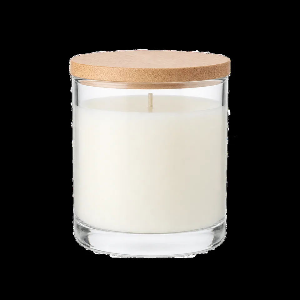 Cut-out candle jar on white with no shadow, looks pasted